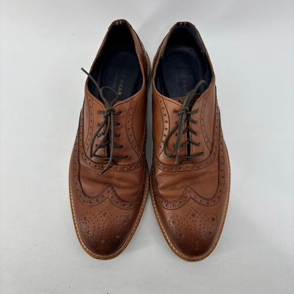 Cole Haan Sz 11 Mens Morris Grand Wingtip Brown Leather Oxford Lace Up main image 11